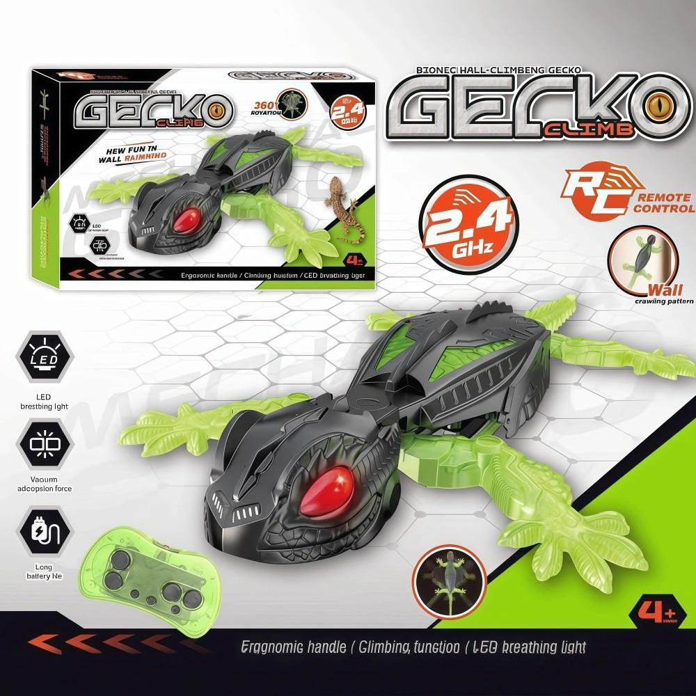 Rechargeable Wall Climbing Rc Lizard Toy Remote Control With Led Eyes Climber Gecko Robot Toy Realistic