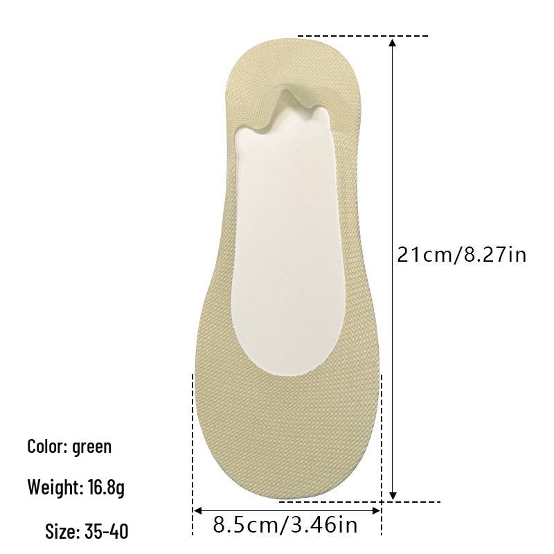 Women s Any Angle No-Show Boat Socks - Ice Silk Mesh, Cotton Bottom, Seamless, Ultra-Thin, No-Heel Slip, Low-Cut, Invisible Design Slip-On Sole зелёный