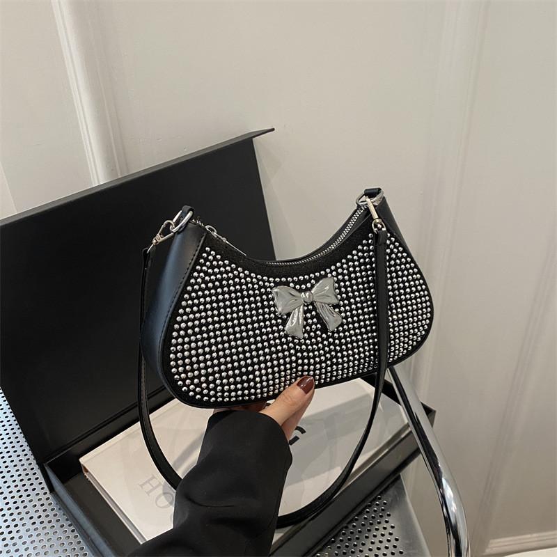 Bowknot Dumpling Shaped Single Shoulder Underarm Bag Handbag Women Fashion Gift