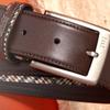 Daks Dark Brown Check Strap   Hook Leather Belt Dbbe6e722w3