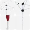 Pop Up Party Tent 290 X 290 X 245 Cm Burgundy Red