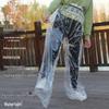Thickened Unisex Waterproof Rain Pants with Sealed Foot Cover for Outdoor Activities