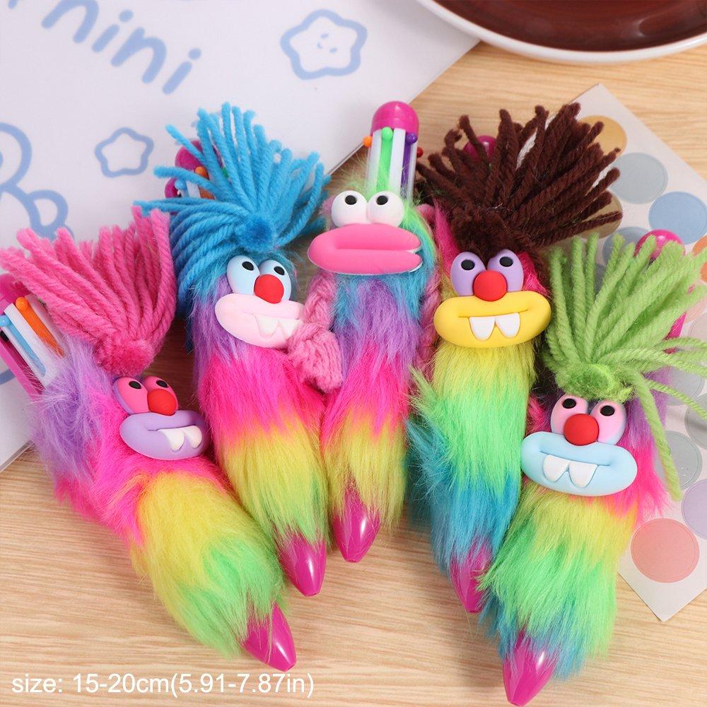 Bucktooth Rabbit Children's Plush Pen Sausage Mouth Rainbow Signature Pen  Student