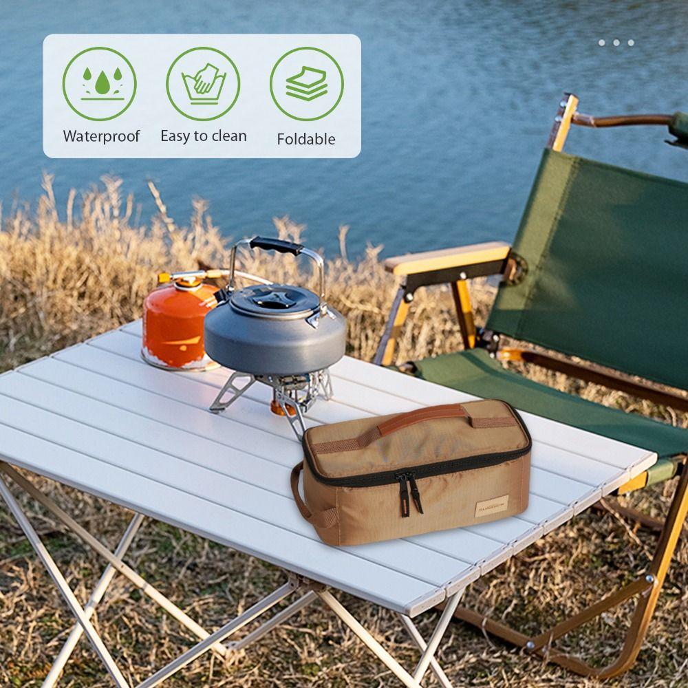 Large Capacity Cutlery Pouch Wear-Resistant Camping Storage Bag Outdoor Travel