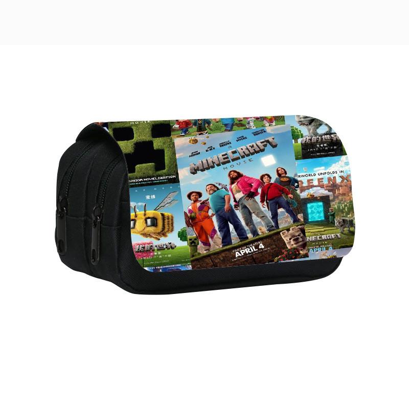 Minecraft Film Steve Henry Bedruckte Doppellagige Schüler-Schreibwarentasche Für Schüler Und Bürogebrauch