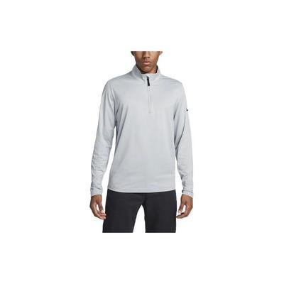 Victory Solid Logo Half-Zip Design Long Sleeve T-Shirt Men Tops Light-Smoke-Gray FD5837-077