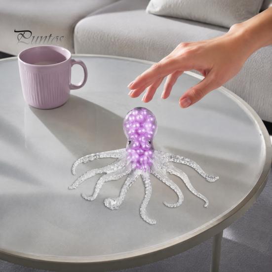 Octopus Fidget Toy Bead Filled Squeeze Toy, Stress Relief Sensory Stretchy Mini for Hand Exercise & Relaxation Calming