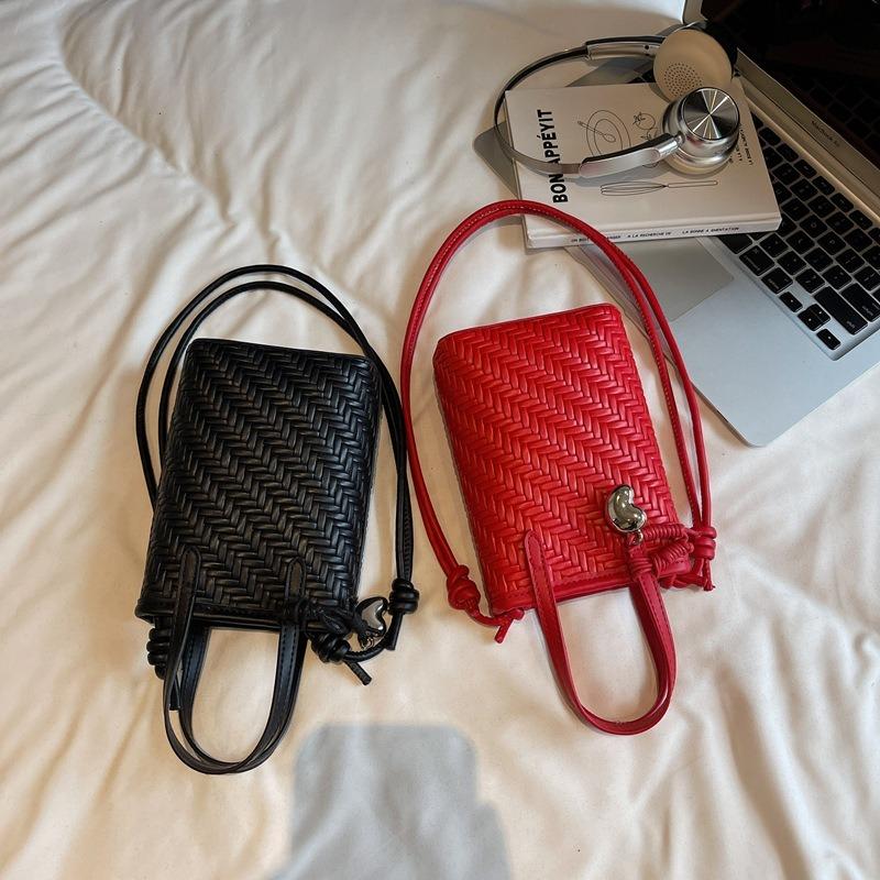 Niche Woven Bags Women's Summer New Fashion Women's Bags Popular Shoulder Messenger Bags Hand Bag Mobile Phone Bag