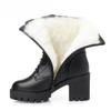 High-quality Cotton Boots for Women 2026 Winter Thick Wool Warm Platform Boots High-heeled Boot Female Snow Boots Women Shoes