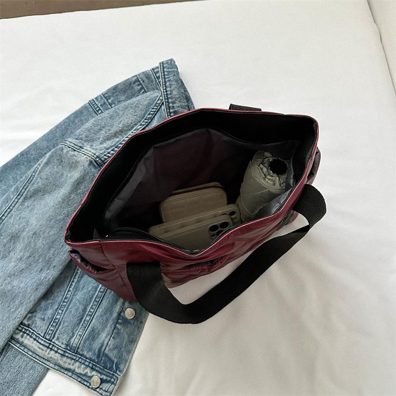 Casual Tote Bag for Women Space Cotton Shoulder Bag Large Capacity Ladies Puffy Handbags Quilted Work Commute