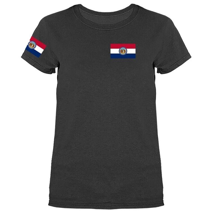 State of Missouri Flag Crest Women s T-shirt Unisex T-Shirt XXXL