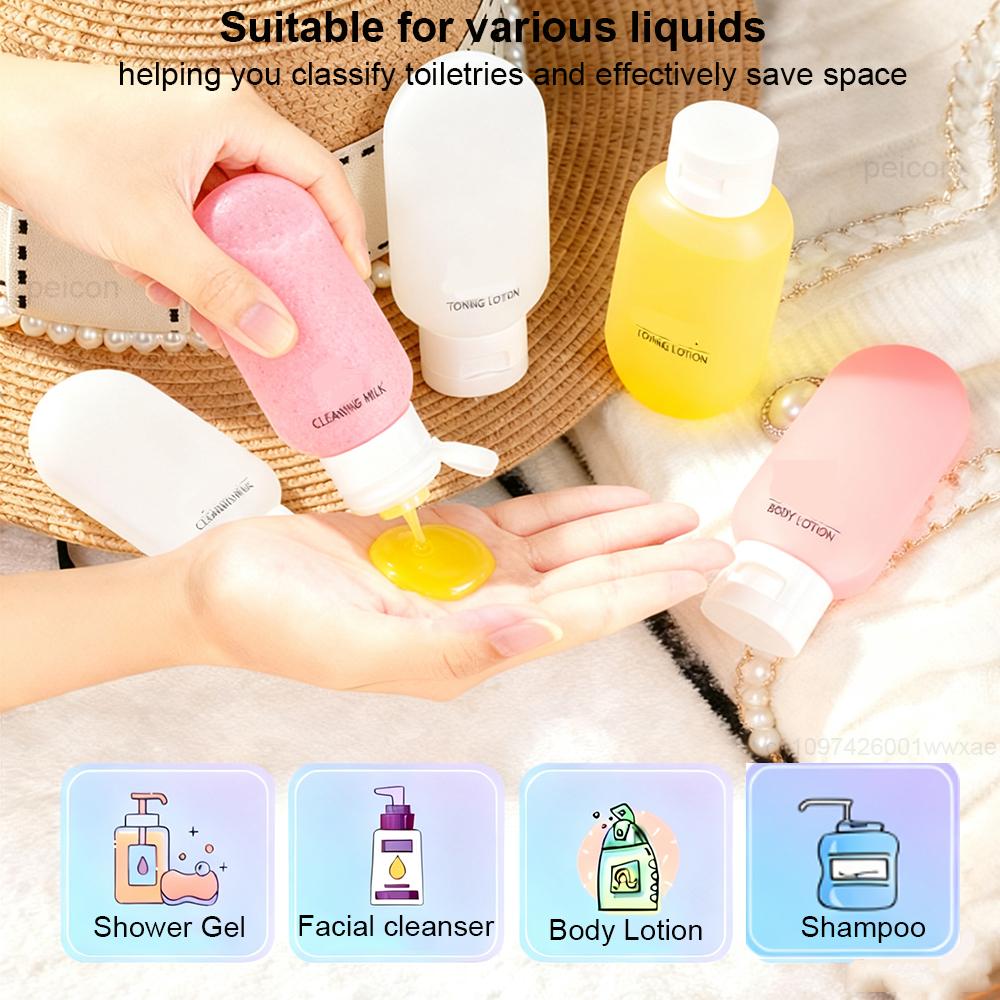 Travel Bottles Mini Refillable Travel Bottles Squeeze Travel Shampoo Bottles Portable Travel Container for Lotion Toiletries
