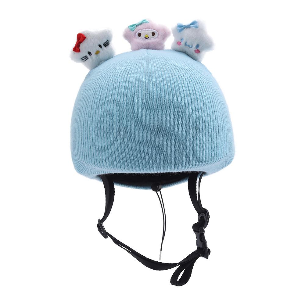 Cute Cartoon Ski Helmet Cover Multifunctional Outdoor Sports Windproof Warm Hat Fun Decorative Wool Hat