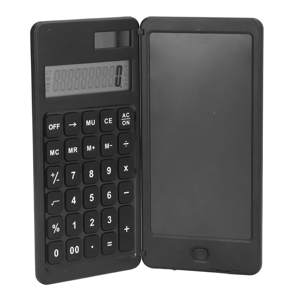 Solar Calculator with LCD Writing Tablet Portable Foldable Desktop Calculator for Office Study Room
