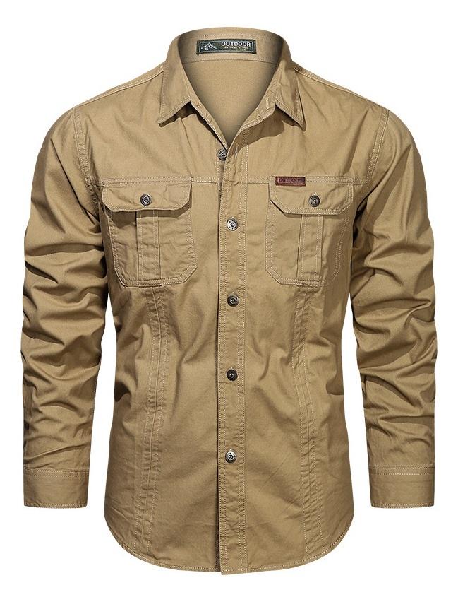 Summer Tactical Shirt Men's Breathable Long Sleeved Work Shirt