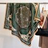 Luxus-Design 90X90CM Bedrucktes Damen Seidensatin Bandana Schal Rechteckschal Quadratischer Kragen Mode Taschentuch Foulard