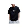 Nike Letter Print Straight-Cut Crew Neck T-Shirt Men Tops Black DR5756-010