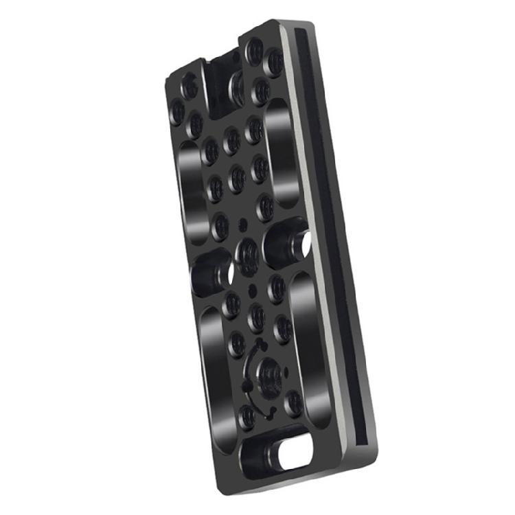 Camera Support Plate With Cold Shoe Attachment And 1/4in 3/8in Cheese Base Plate Tripod Mounting Plate