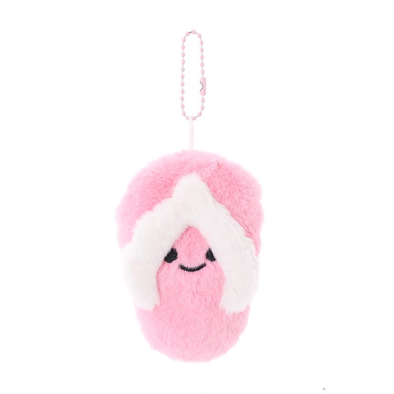 Squeaky Slipper Plush Doll Keychain Charm