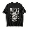 Nordic Vikings Valhalla Themed Print Vintage Casual Top Pure Cotton T-shirt