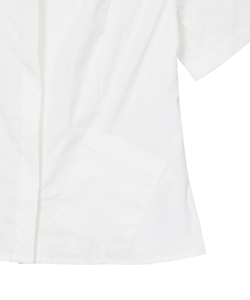 Hanahi Under Pocket Half Shirts White