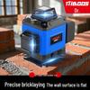 Mu Bo Shi High Precision Laser Level for Builders and Tilers - Strong Light, Fine Lines, Outdoor Use