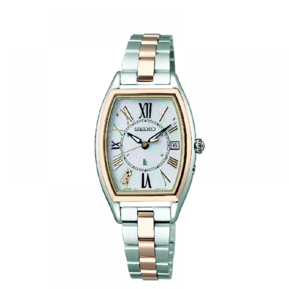 

SEIKO [Часы с солнечным радиоуправлением] LUKIA LUKIA Tonneau Type Two Tone SSQW052 Белый Шампанское Золото Серебро [Настоящий]