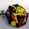 1pc Graffiti Windproof Automatic Windproof Umbrella, Lightweight for Women/Men, Perfect Christmas Gift a0811265