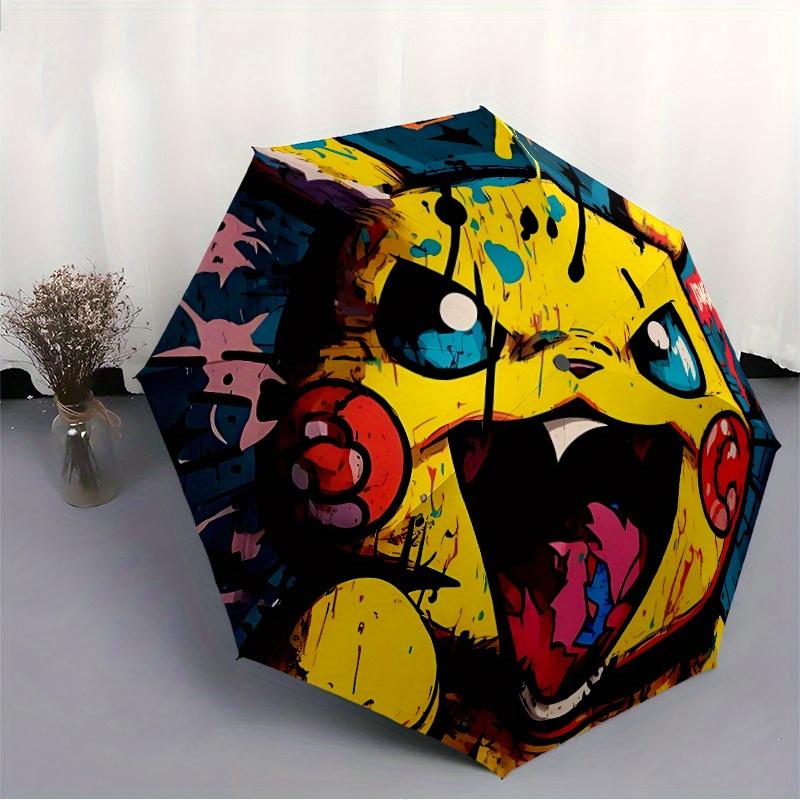 1pc Graffiti Windproof Automatic Windproof Umbrella, Lightweight for Women/Men, Perfect Christmas Gift a0811265