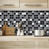 19pcs Grey Tile Wall Sticker 39.4x7.9in Self Adhesive Tile Film Home Wall Pastes  Indoor Wall