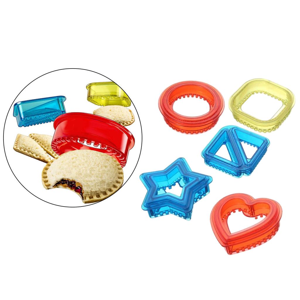 5Pcs Sandwich Cutter and Sealer for Kids Childrens Portable