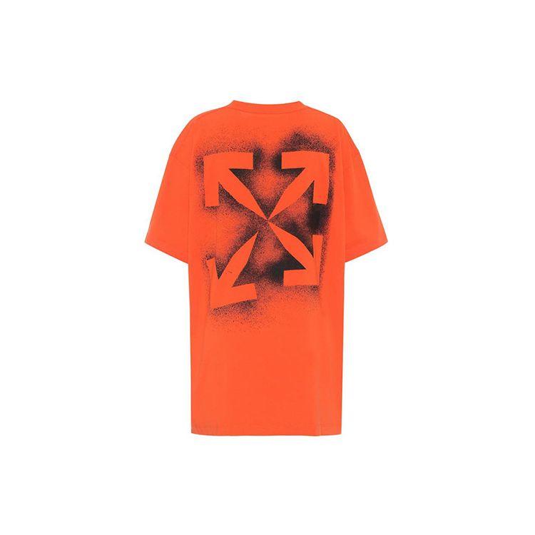 

Off-White Stencil Slim Tee Оранжевые/черные мужские топы OMAA027E20JER0062010