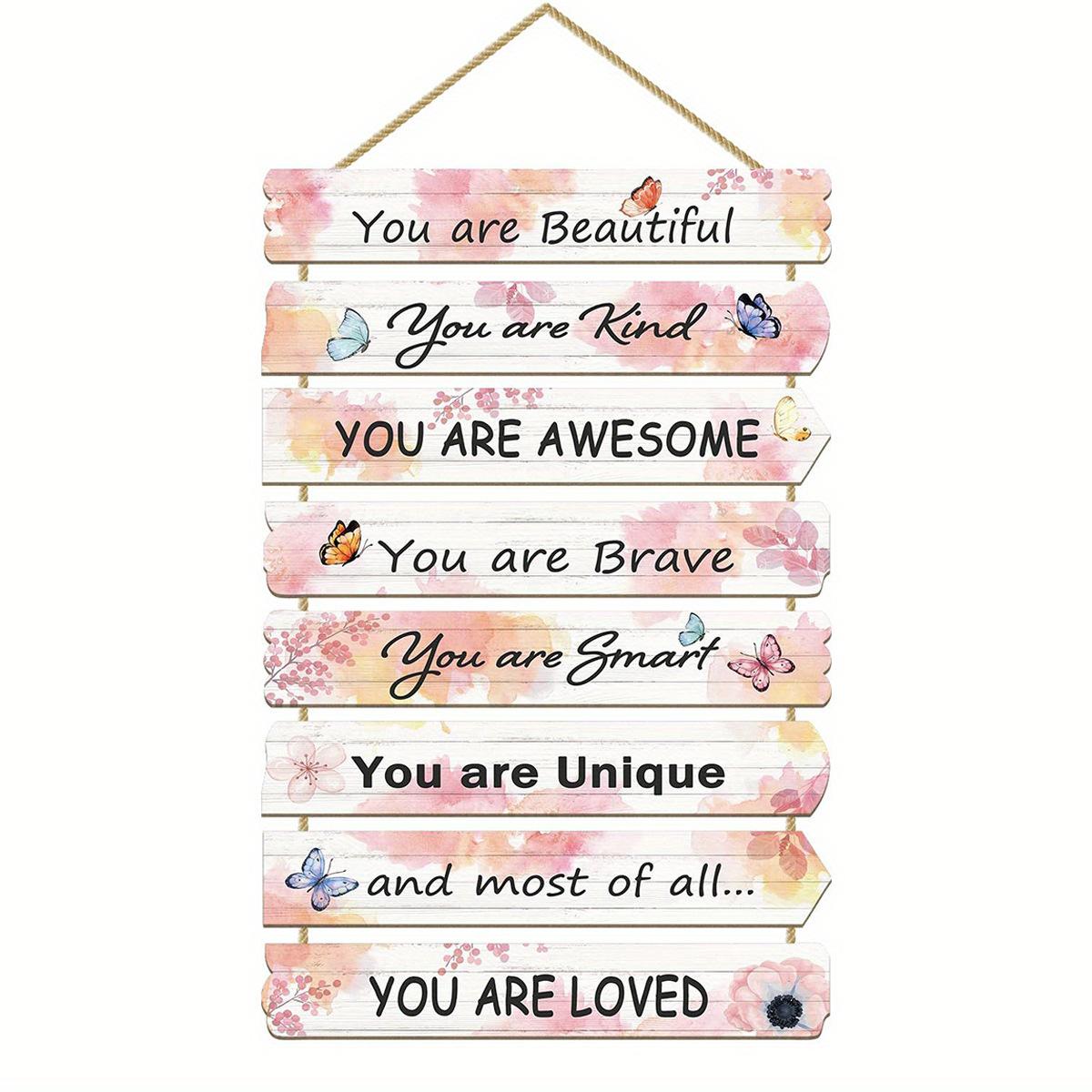 

1PC Nordic style cute children s room wooden listing inspirational positive wall decoration living room room bedroom wall decoration wall hanging