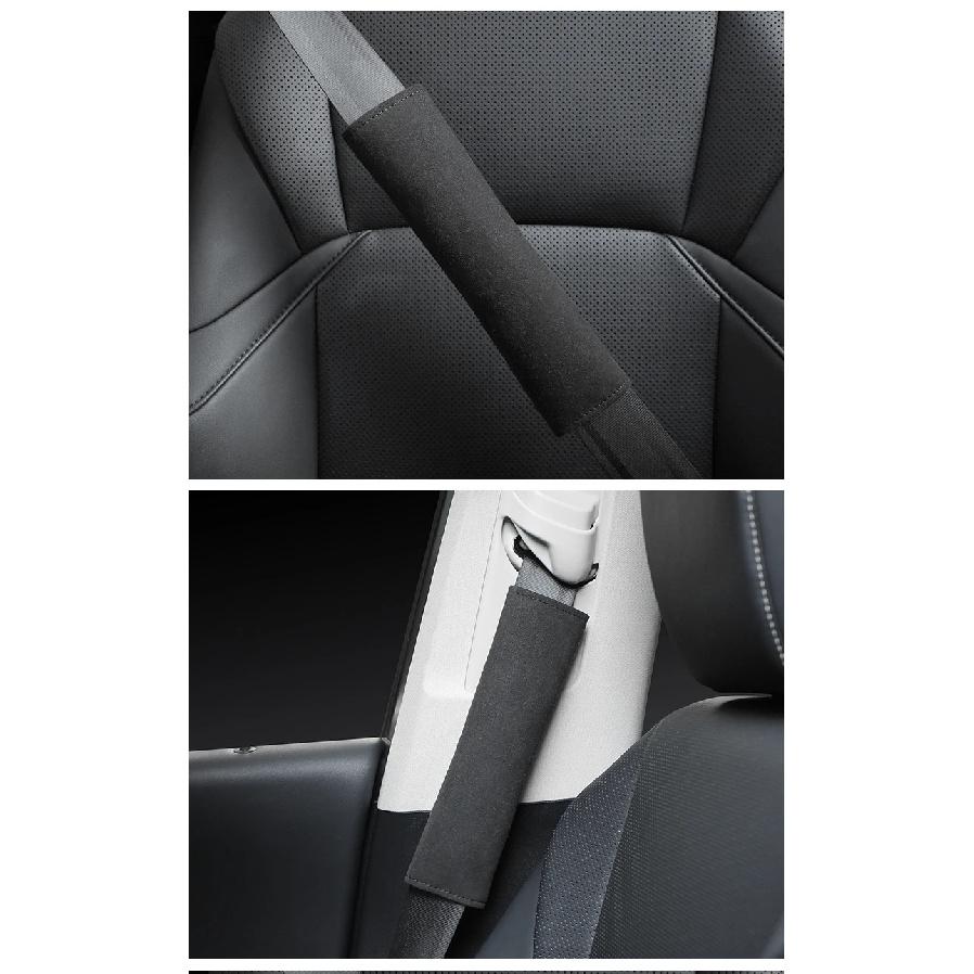 2Pcs Car Interior Accessories Seat Belt Suede Soft Safety Belt Shoulder Straps Cover Breathable Protection Padding Cushion