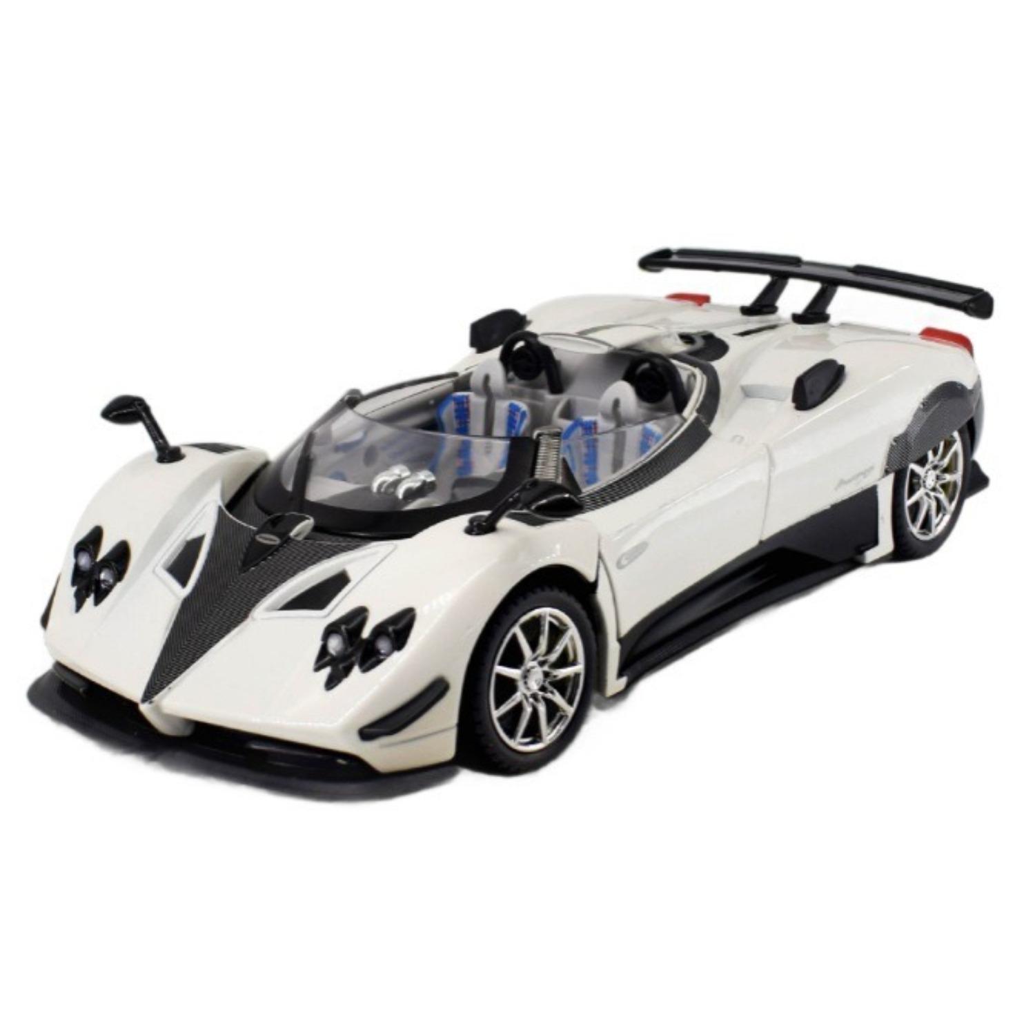 

1/24 Pagani Zonda HP Barchetta Суперкар Сплав Модель автомобиля Звук и свет Инерционный Детская игрушка Предметы коллекционирования Подарки на день рождения белый