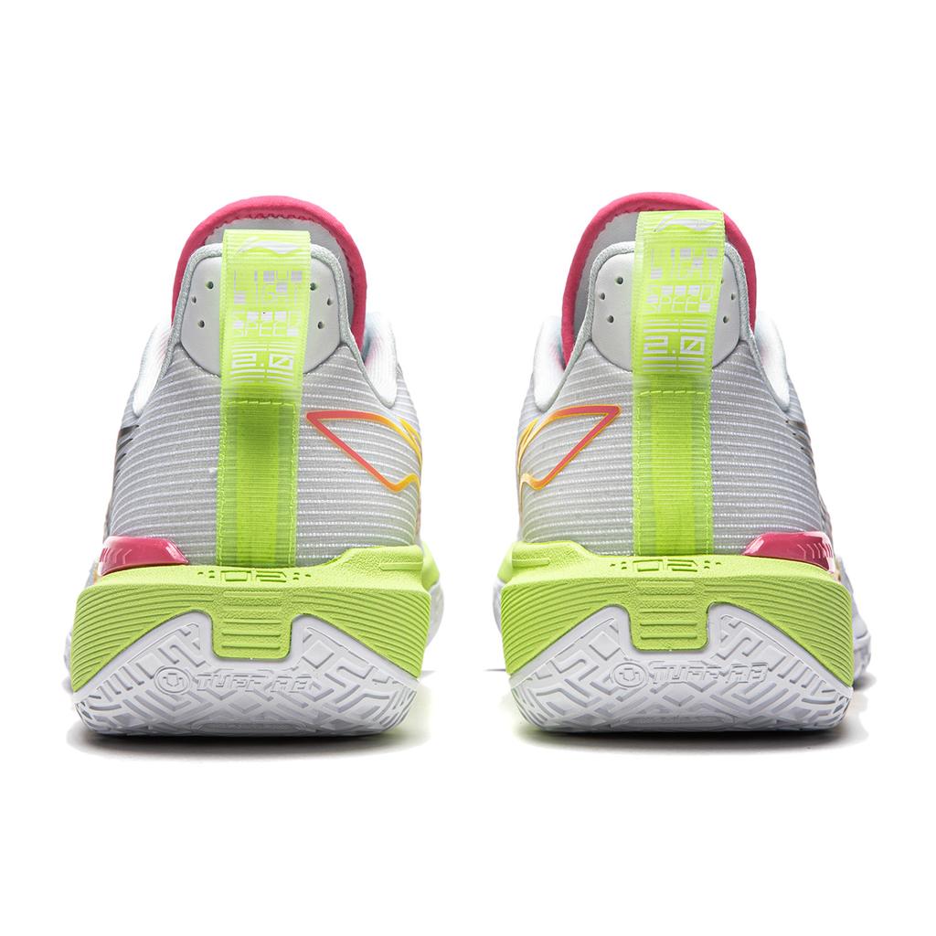 New LiNing Speed 2.0 Low-Top Basketball Shoes Men's White Black Red ABPU023-2