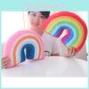 Weiches Plüsch-Regenbogen-Kissen für gemütlichen Schlaf und Spielzeit-Komfort Geschenk