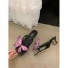 2025 Butterfly High Heel Sandals Black Green Pink Blue