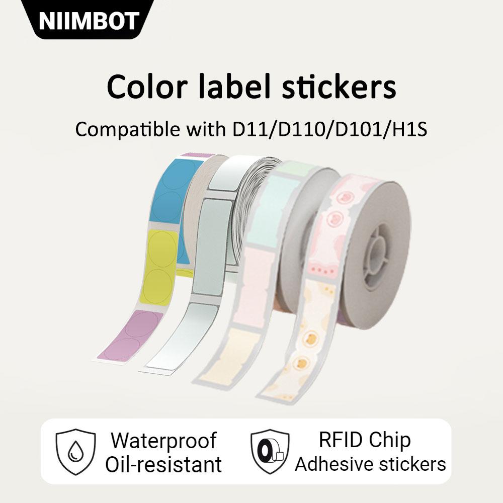 

Наклейки с цветными этикетками Niimbot, совместимые с D11/D110/D101/H1S