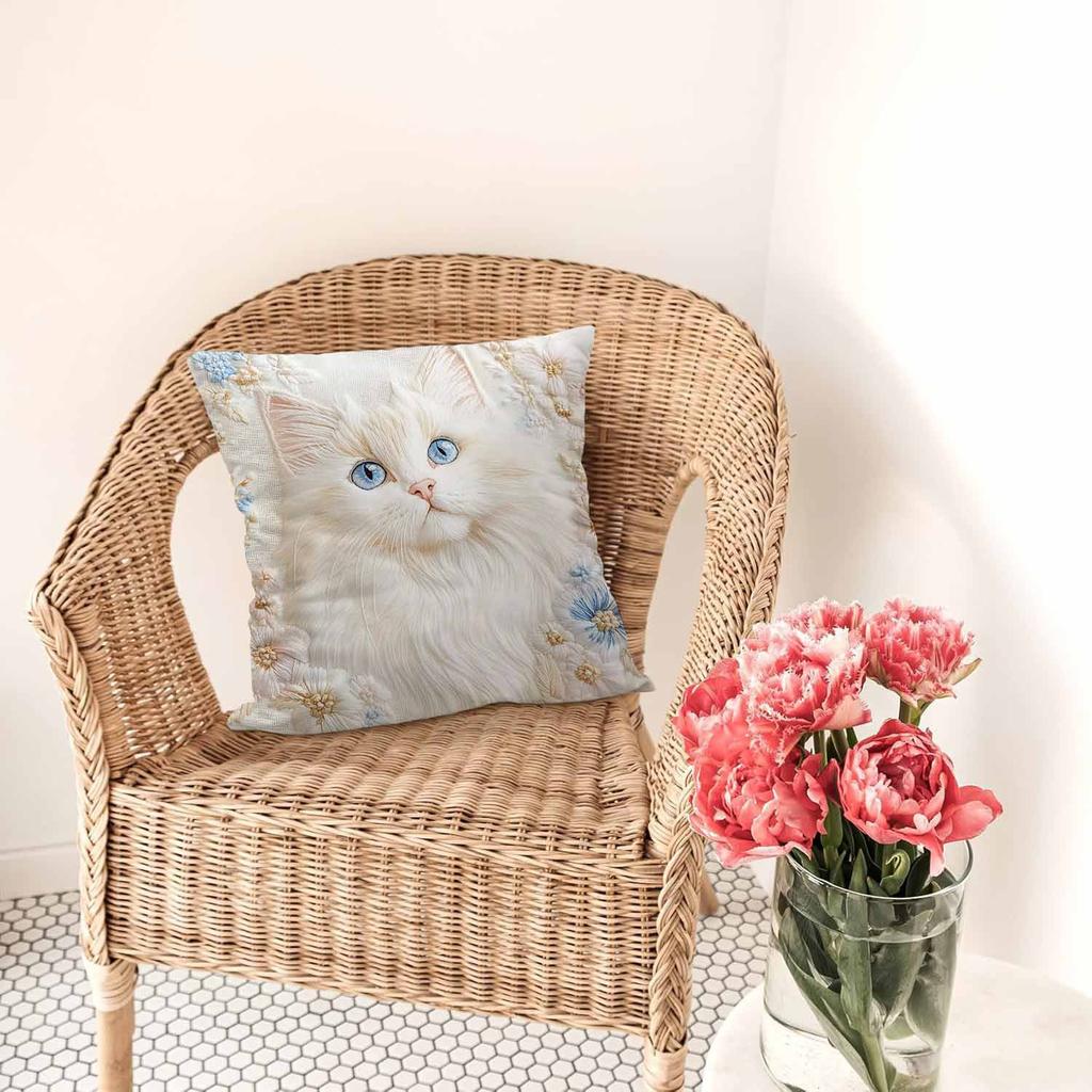 Bestickte Inspirations-Kissenhülle Polyester Dekorative Wurfkissenhülle Weiche Kissenhülle Für Haus Sofa Schlafzimmer Dekoration