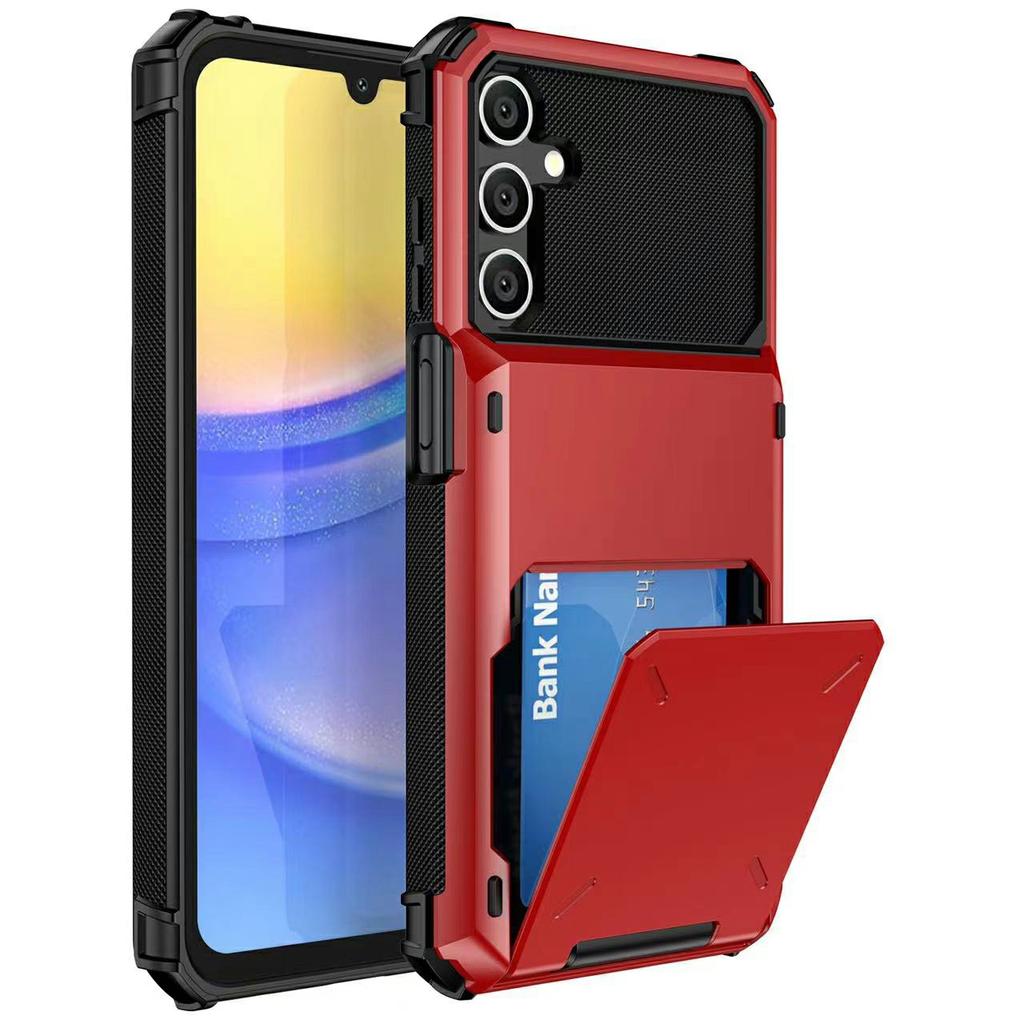 For Samsung Galaxy S26+ Case PC + TPU Dual Layer Back Phone Cover with Card Holder