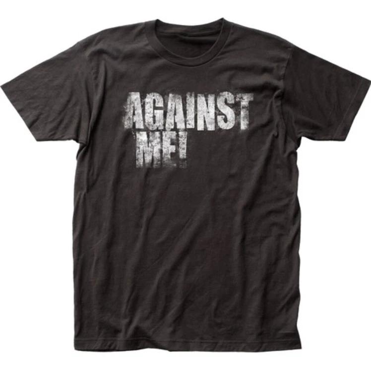 Against Me! logo t-shirt, men s black rock band tee, new unisex graphic XL