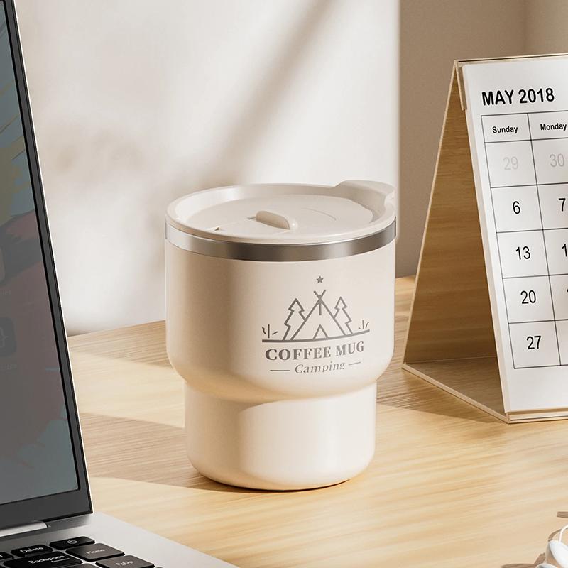 304 Stainless Steel Vacuum Insulated Tumbler Double WallThermalCup withLeakProof Lid for CoffeeMilkDrinks for OfficeAndStudents