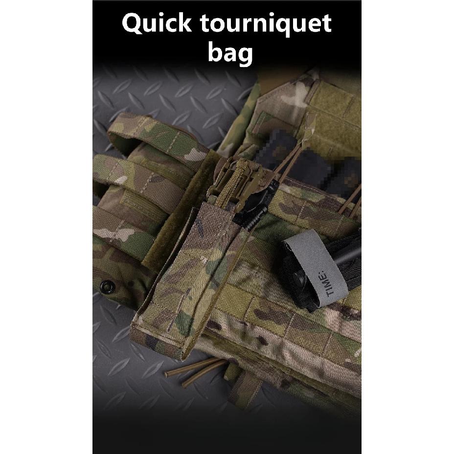 Quick Tourniquet Pouch, MOLLE System Waist Bag, Easy Install Outdoor Accessory, Tactical Storage Pouch for CS Shooting, Camping & Emergency Survival