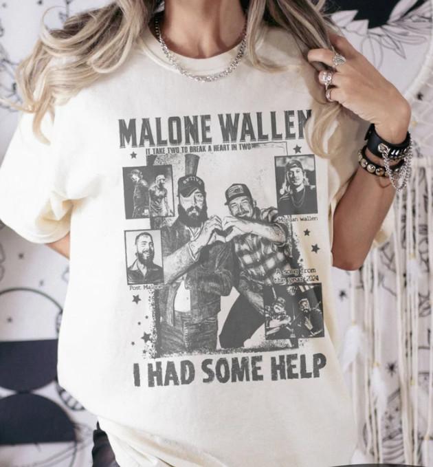 

Vintage I Had Some Help Shirt Country Music Post Wallen Shirt S-5Xl Unisex T-Shirt XXL