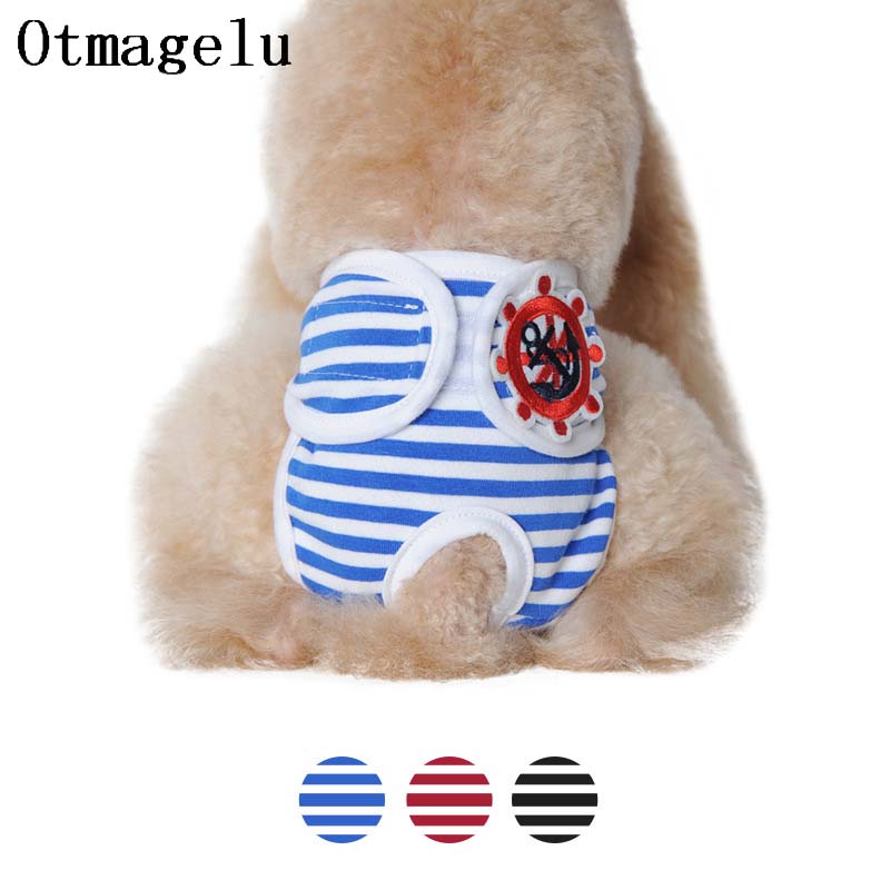 Cute Captain Pet Dog Physiological Pants Panty Sanitary Shorts For Female Male Dog Cat Diapers Underwear Dog Toilet Products