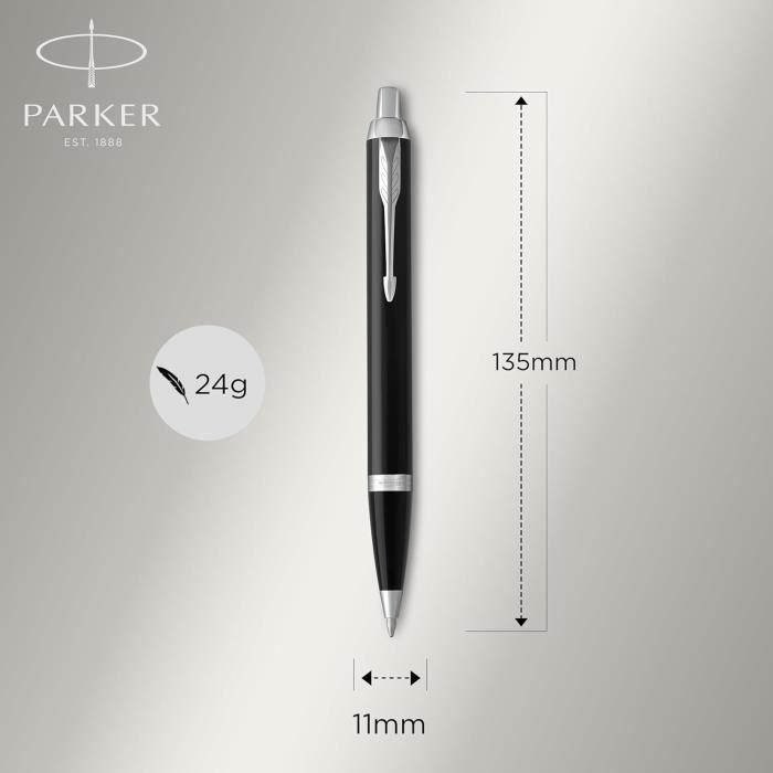 Coffret Cadeau - PARKER - IM Duo - Stylo Plume Et Bille - Finition Laquée Noire - Pointe Moyenne