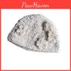 Flower Knit Hat For Women Warm Wool Winter Beanie For Fashionable Office Wear