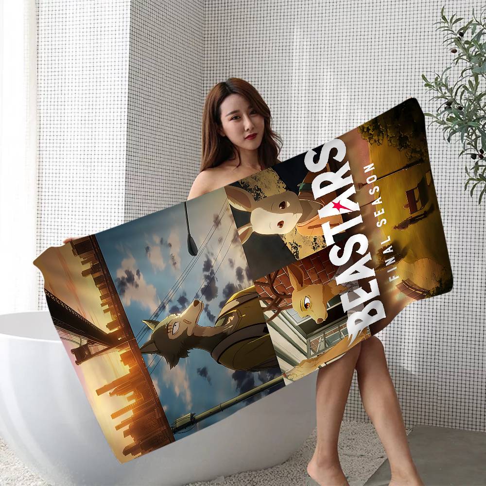 Drama Anime B-BEASTARSs Microfiber Blanket Quick Drying Beach Towels Oversized Printing Super Absorbent Pool Towel Blanket