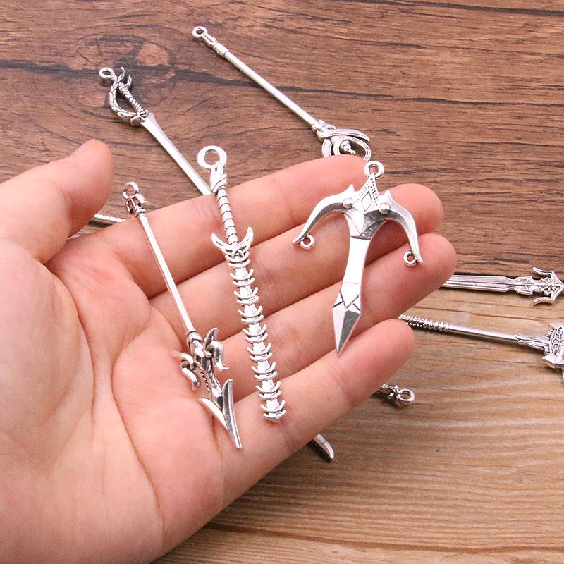 15 DIY Alloy Weapon Charms: Swords, Knives, Guns, Bows & More